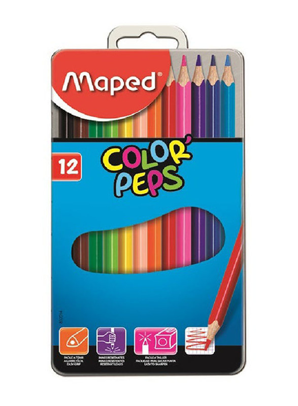 Maped Color'Peps Star Colour Pencil Set, 12 Pieces, 832014, Multicolour