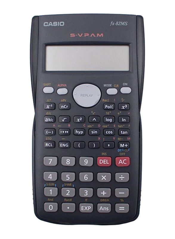

Casio Ms Series Non Programmable Scientific Calculator, Black/Grey