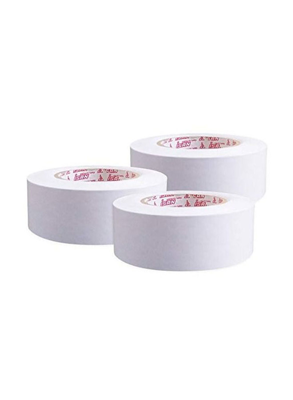 Partner Double Sided Tissue Tape, 48mm, 6 Pieces, White