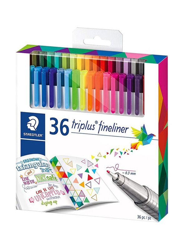 Staedtler 36-Piece Triplus Fineliner Pen Set, Multicolour