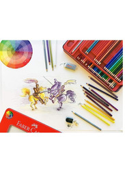 Faber-Castell Colour Pencils Set in Metal Box, 60 Pieces, Multicolour