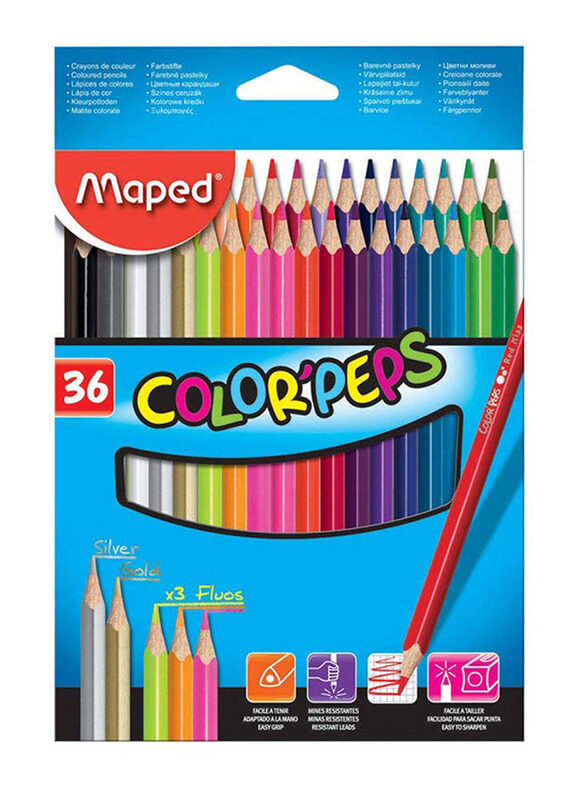 

Maped Helix USA Color'Peps Pencils Set, 36 Pieces, Multicolour