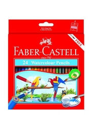 Faber-Castell Water Colour Pencil With Brush, 24 Pieces, Multicolour