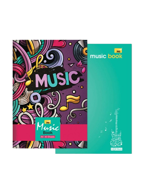 Psi Music Notebook, 40 Sheets, A4 Size