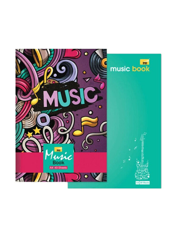 Psi Music Notebook, 40 Sheets, A4 Size