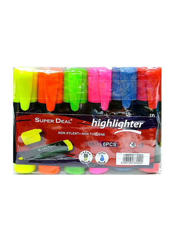 

Super Deal 6-Piece Highlighter, Multicolour