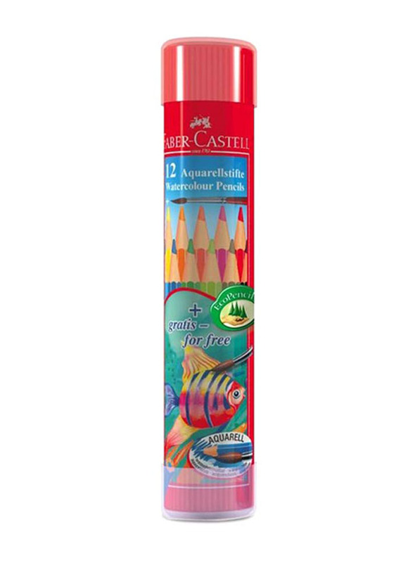 Faber-Castell Aquarellstifte Water Colour Pencils Set, 12 Pieces, Multicolour
