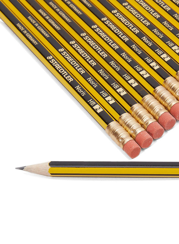 Staedtler HB 2 Noris Pencils with Eraser Set, Multicolour