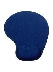 Rubber Mouse Pad With Wrist Support, Blue