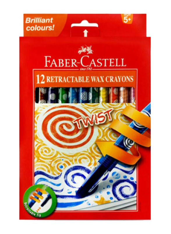 Faber-Castell Retractable Wax Crayon Set, 1 Piece, Multicolour