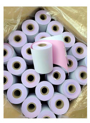 Terabyte 2Ply Premium Paper Receipt Rolls , 20 Pieces, 76 x 76mm, Pink/White