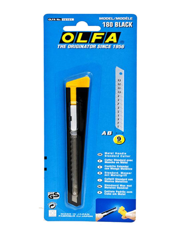 Olfa Paper Cutter Knife, Black/Yellow