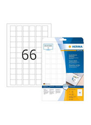 Herma Self Adhesive Removable Multi-Purpose Labels 66 Labels Per A4 Sheet, 25 Sheets, White