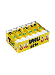 UHU Washable Glue Stick, 12 Pieces, White