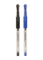 Uniball 2-Piece Signo DX Gel Pens, 0.7mm, Black/Blue