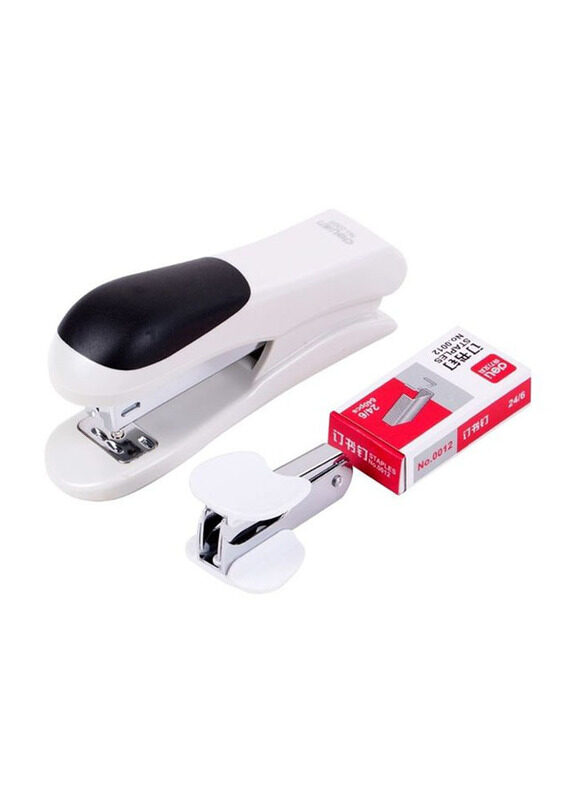 

Deli Medium Stapler, 26/6, 0306, Black