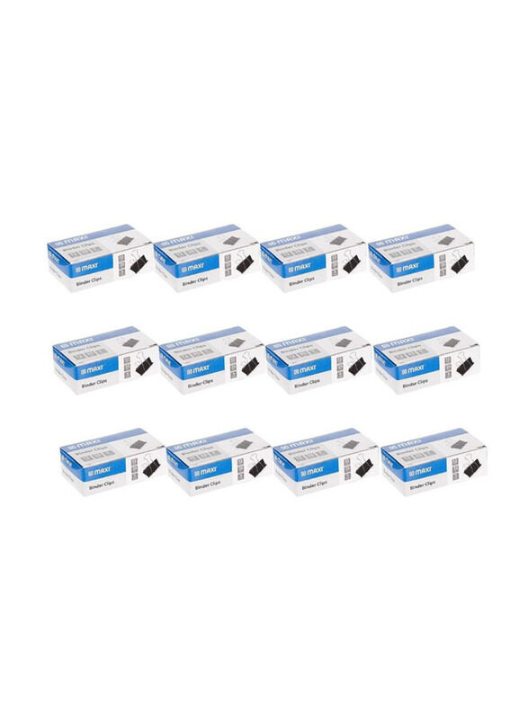 

Maxi 144-Piece 25mm Binder Clip, BCL25, Black