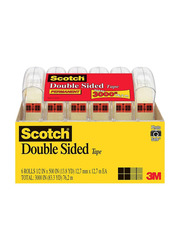 3M Scotch Double Sided Tape, 6 Pieces, Multicolour