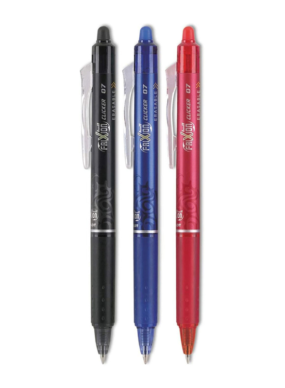 

Pilot 3-Piece Frixion Erasable Ball Pen Set, 0.7mm, Multicolour