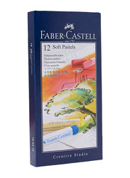 Faber-Castell Cardboard Soft Pastels, 12 Pieces, Multicolour