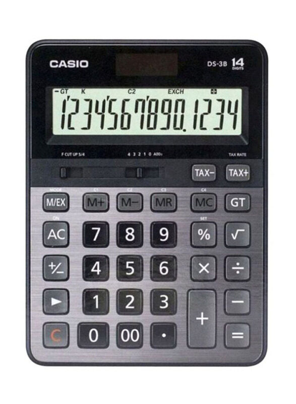 Casio 14-Digit Financial and Business Calculator, DS-3B, Grey/Black