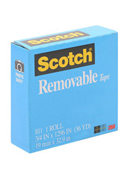3M Scotch Removable Magic Tape, 19mm x 32.9 meters, Blue