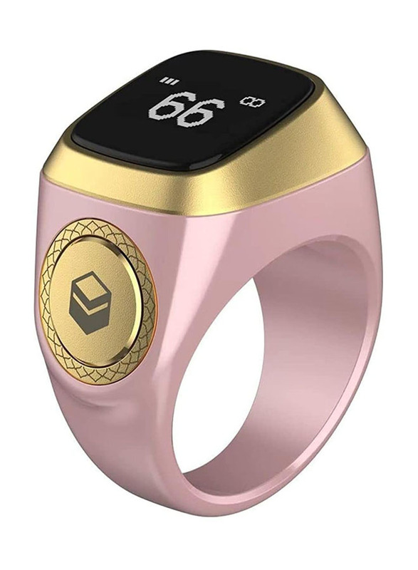iQibla Tasbih Zikr Lite Smart Waterproof Ring, 18mm, Pink