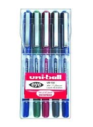 Uniball 5-Piece Waterproof Gel Pen, Multicolour