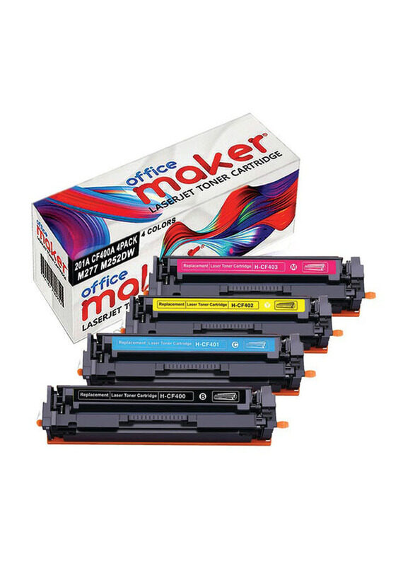 

HP Office Maker 201A CF400A Multicolour Laserjet Toner Cartridge, 4 Pieces