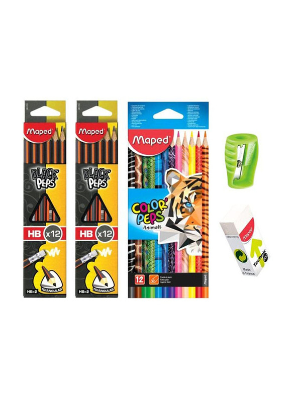 Maped 38-Piece Stationery Set, Multicolour