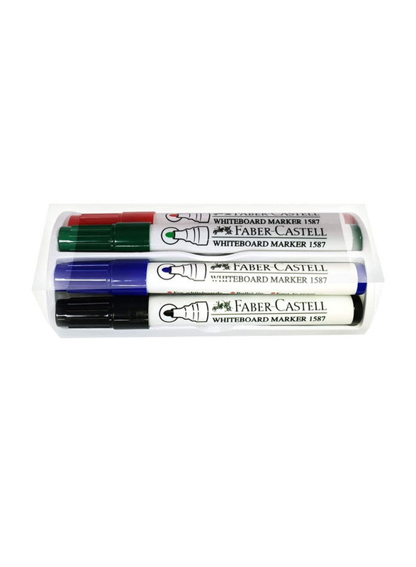 

Faber-Castell White Board Marker with Duster Cleaner, Multicolour