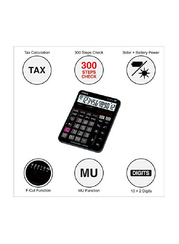 Casio Business Calculator, DJ-120D Plus, Multicolour