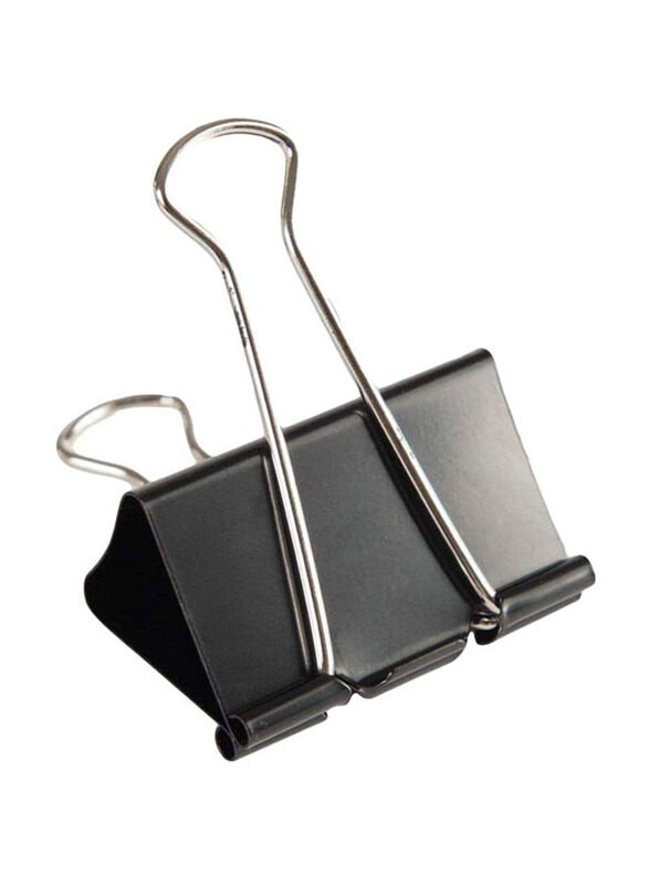 

Deluxe Amt Binder Clip Set, 12 Pieces, DE-108, Black/Silver