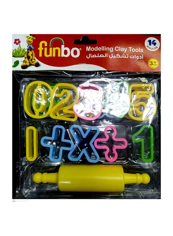 

Funbo Modelling Clay Tool Set, 14 Pieces, Multicolour