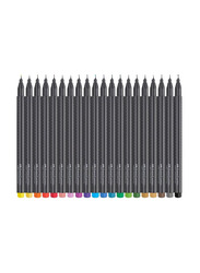 Faber-Castell 30-Piece 0.4mm Tip Fineliner Pens, Multicolour