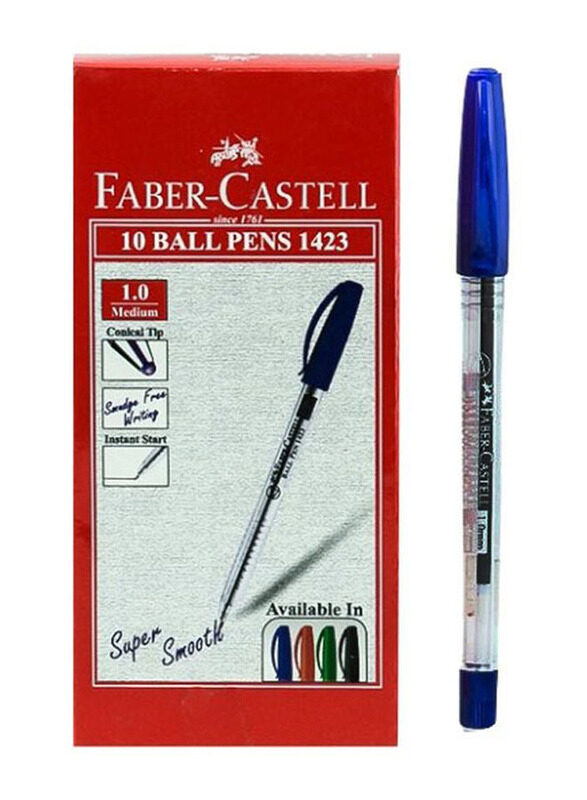 

Faber-Castell 10-Piece Ballpoint Pen Set, Blue