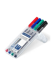 Staedtler 4-Piece Lumocolor Non-Permanent Fine Point Marker Set, Multicolour