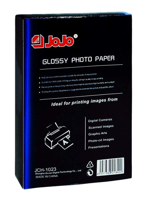 Jojo Glossy Inkjet Photo Paper, 100 Sheets, 230 GSM, 4R Size