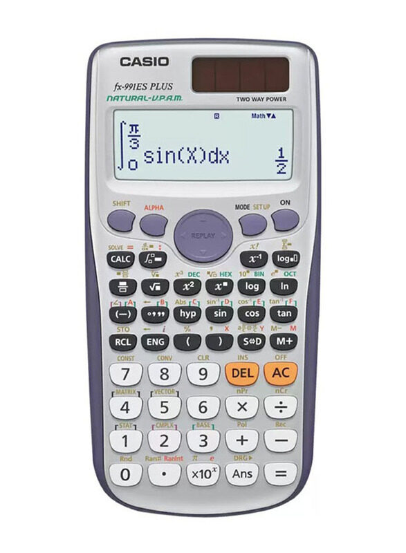 

Casio 12-Digit Non-Programmable Scientific Calculator, White/Grey