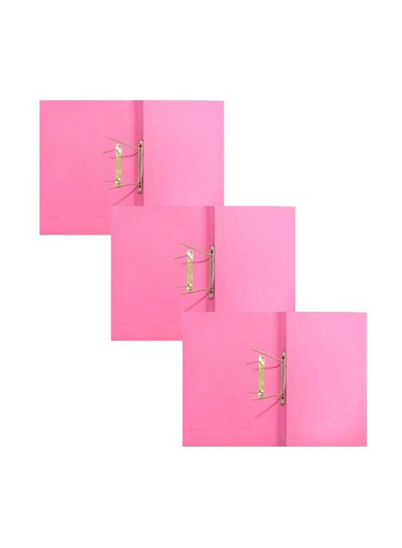 Spring File Folder A4 Documents Filing, 5 Pieces, Pink