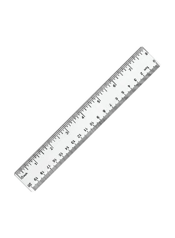 Plastic Simple Straight Ruler Measuring Tool, Clear