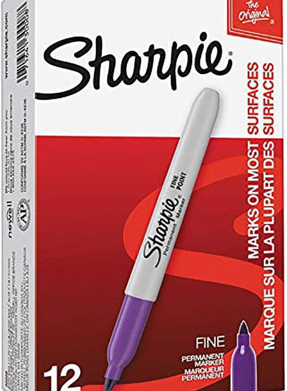 Sharpie 12-Piece Fine Point Permanent Marker, Multicolour
