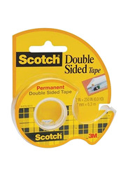 Scotch Permanent Double-Sided Tape with Dispenser, Clear