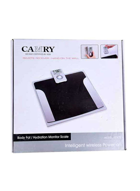 

Camry Body Fat and Hydration Monitor Scale, Black/Silver