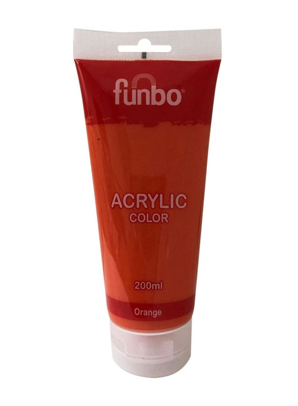 Funbo Acrylic Colour, 200ml, Orange