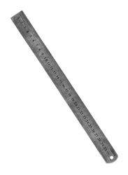 Partner Measuring Steel Ruler, Silver/Black