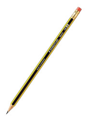 Staedtler 12-Piece Noris HB 2 Rubber Tip Pencil, Yellow/Black