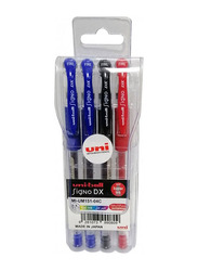 Uniball 4-Piece Signo DX Rollerball Pen Set, 0.7mm, Multicolour