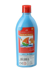 Faber-Castell Ready-Mix Tempera Paint Bottle, 500ml, Sky Blue