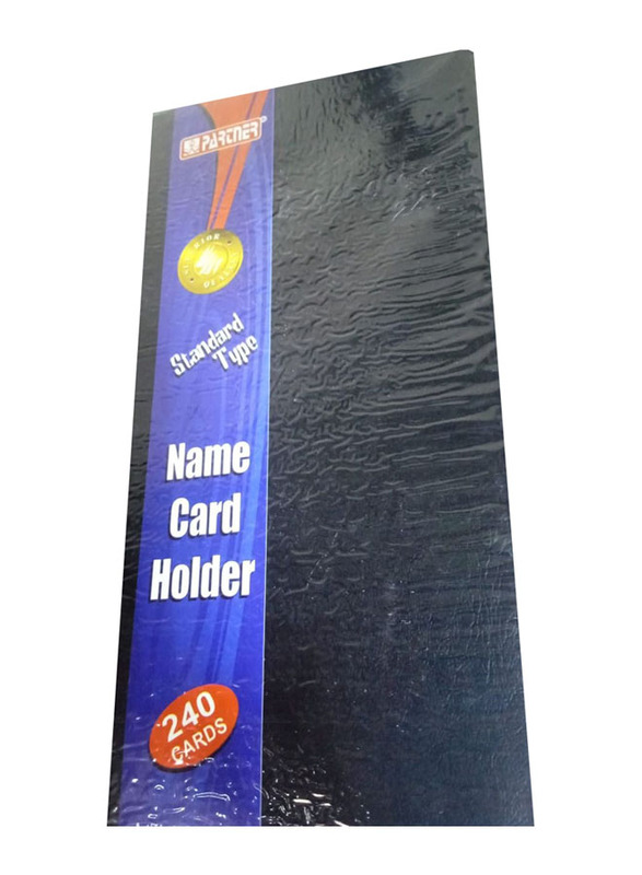 Partner Soft Cover Name Card Holder, 240 Cards Capacity, Black